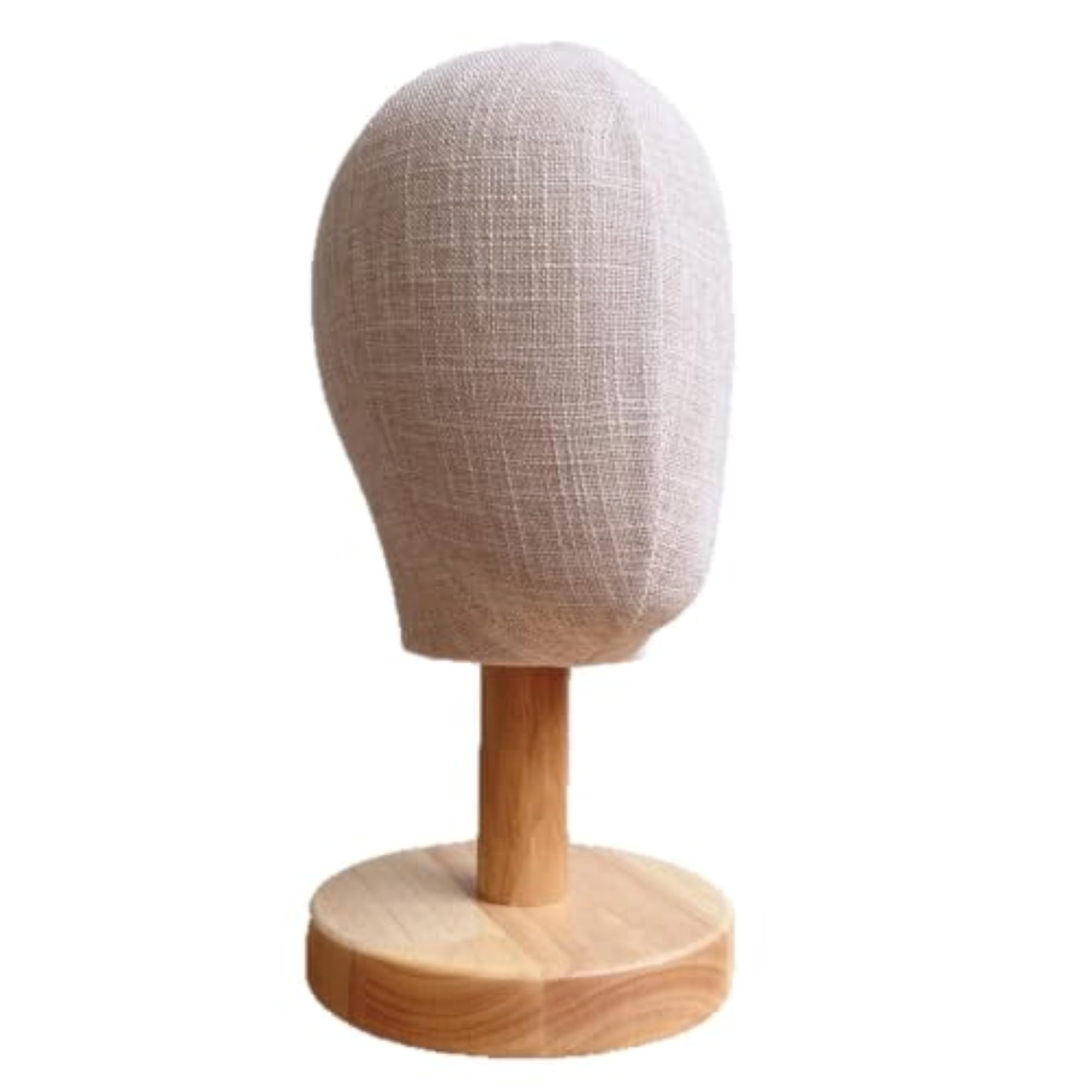 Pinnable Head Stand with Wooden Base, Sturdy Design